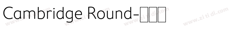 Cambridge Round字体转换
